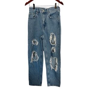 BDG Baggy high rise Distressed Blue Jeans size 28